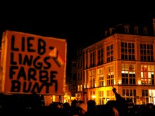 2024, ANTIFA, Demo, Demonstration, Die Linke, Greifswald, Marktplatz, Plakat